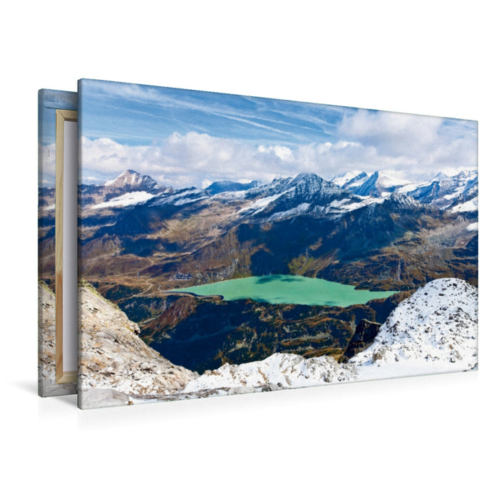 Toile textile haut de gamme Toile textile haut de gamme 120 cm x 80 cm de large Un motif du calendrier Les lacs de montagne du Pinzgau 