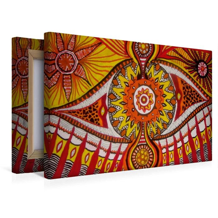 Premium Textil-Leinwand Premium Textil-Leinwand 45 cm x 30 cm quer Das Auge des Schamanen