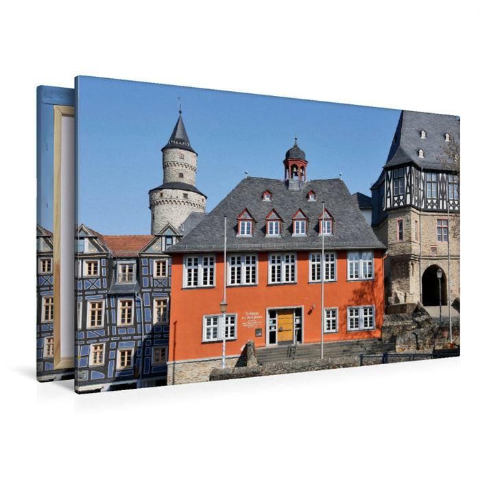 Premium Textil-Leinwand Premium Textil-Leinwand 120 cm x 80 cm quer Rathaus Idstein