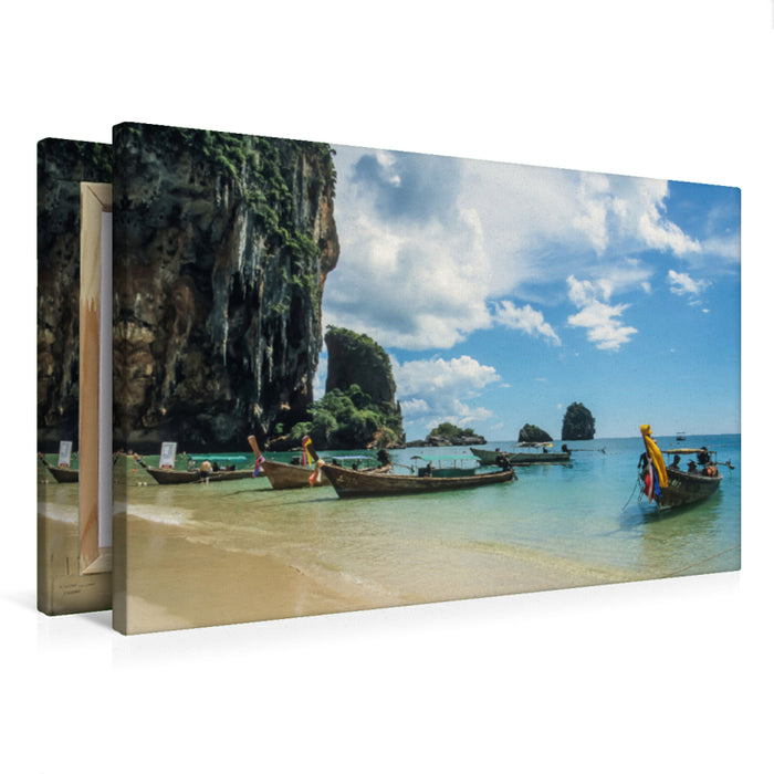 Premium Textil-Leinwand Premium Textil-Leinwand 75 cm x 50 cm quer Phra-Nang Beach