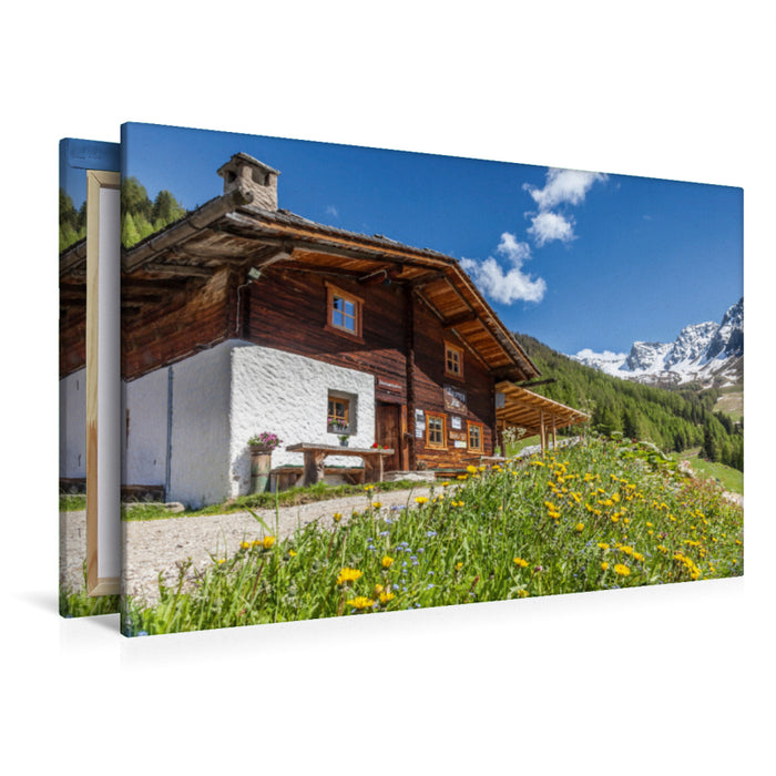 Premium Textil-Leinwand Premium Textil-Leinwand 120 cm x 80 cm quer Moareggalm am Klausberg im Ahrntal