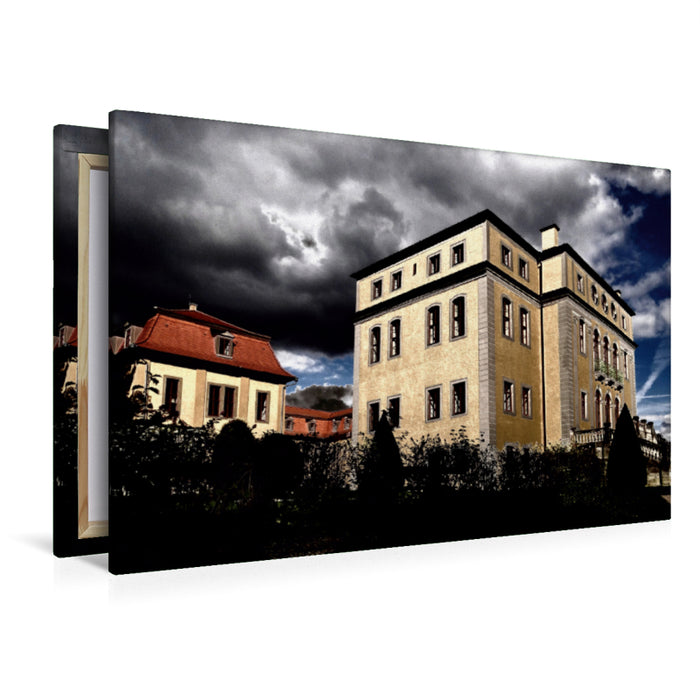 Premium Textil-Leinwand Premium Textil-Leinwand 120 cm x 80 cm quer Jagdschloss Ettersburg in Thüringen