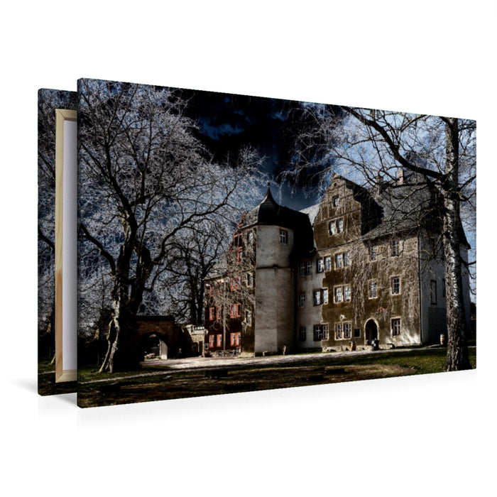 Premium Textil-Leinwand Premium Textil-Leinwand 120 cm x 80 cm quer Renaissanceschloss Kromsdorf bei Weimar in Thüringen