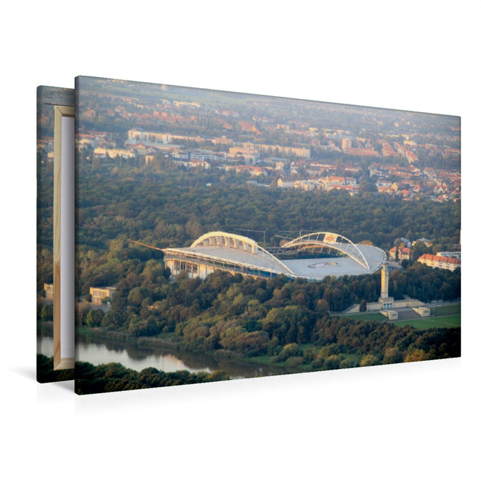 Premium Textil-Leinwand Premium Textil-Leinwand 120 cm x 80 cm quer Stadion - Red Bull Arena von Leipzig