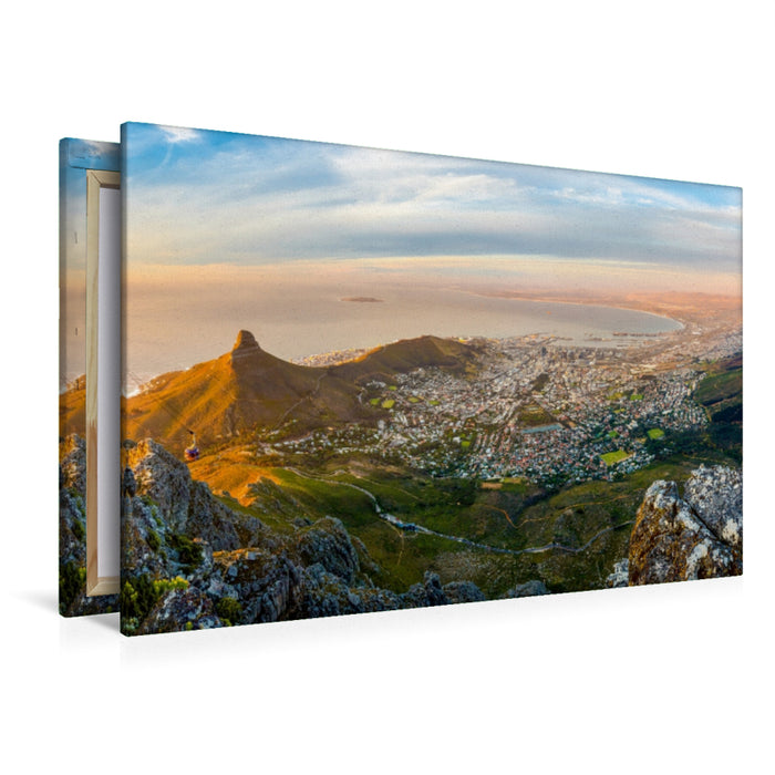 Toile textile haut de gamme Toile textile haut de gamme 120 cm x 80 cm paysage Un motif du calendrier sud-africain : Cape Town, Garden Route et Cape Winelands 