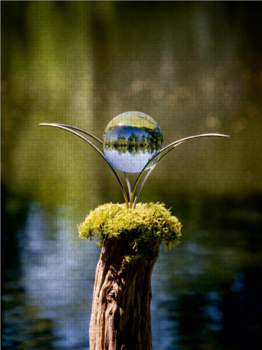 Spiegelung in der Glaskugel - CALVENDO Foto-Puzzle - calvendoverlag 39.99