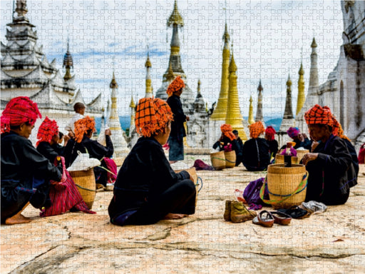 Gruppe von Pa'O-Frauen - Shan State - CALVENDO Foto-Puzzle - calvendoverlag 29.99