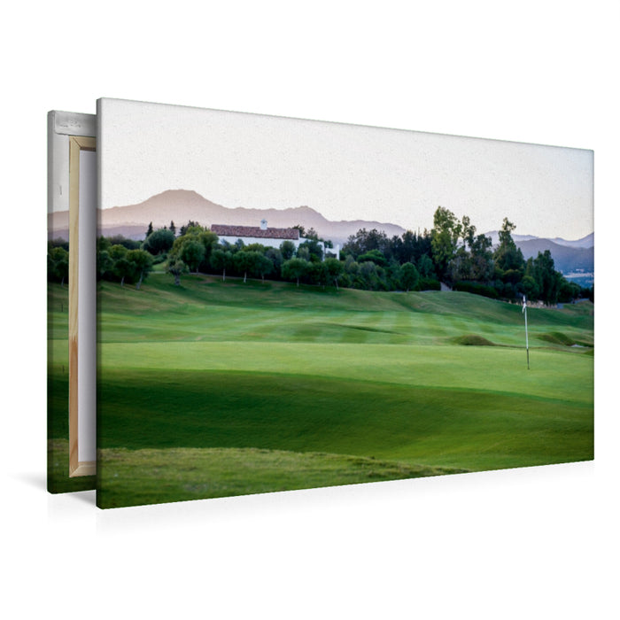 Premium Textil-Leinwand Premium Textil-Leinwand 120 cm x 80 cm quer Finca Cortesin Golf Course