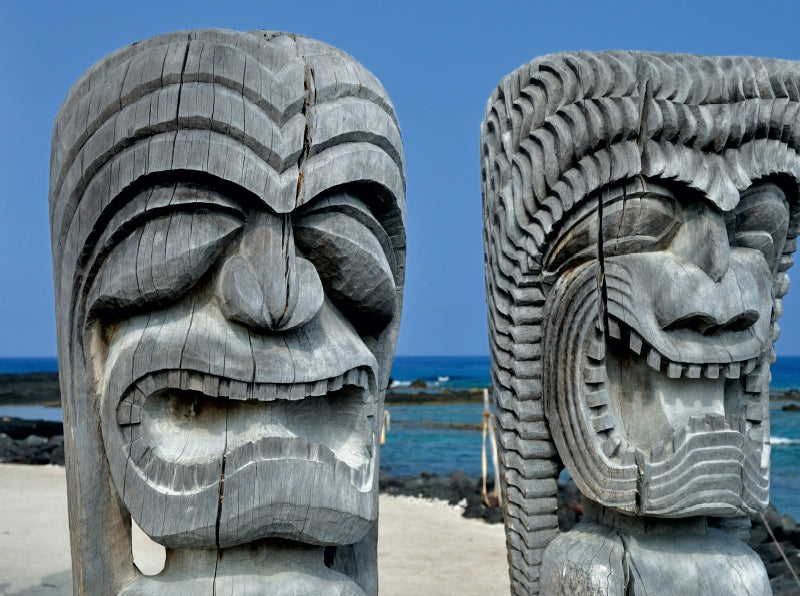 Götzen bewachen den Puuhonua o Honaunau National Historical Park - CALVENDO Foto-Puzzle - calvendoverlag 29.99