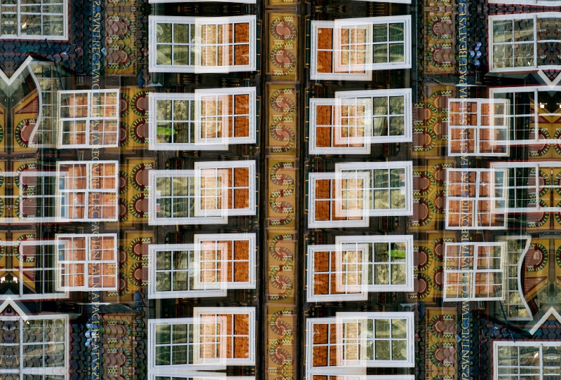 Premium Textil-Leinwand Premium Textil-Leinwand 120 cm x 80 cm quer Renaissance-Fassade am ehemaligen Pfarrhaus St. Blasius in Hann. Münden