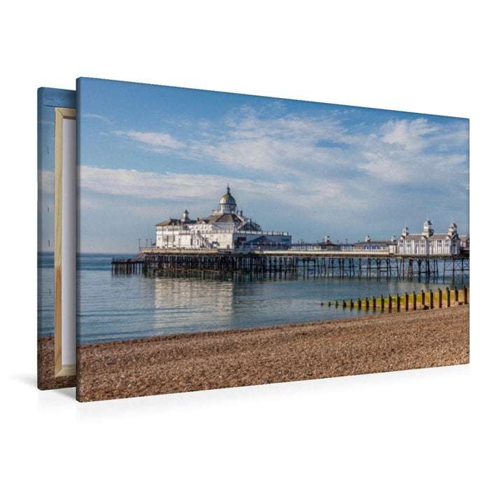 Premium Textil-Leinwand Premium Textil-Leinwand 120 cm x 80 cm quer Eastbourne Pier in East Sussex, England