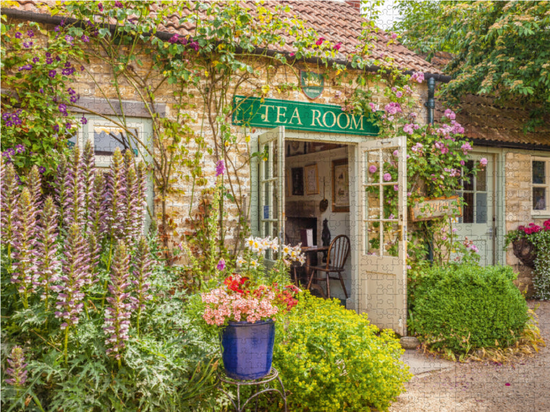 Tea Room in Lacock in Wiltshire, England - CALVENDO Foto-Puzzle - calvendoverlag 29.99
