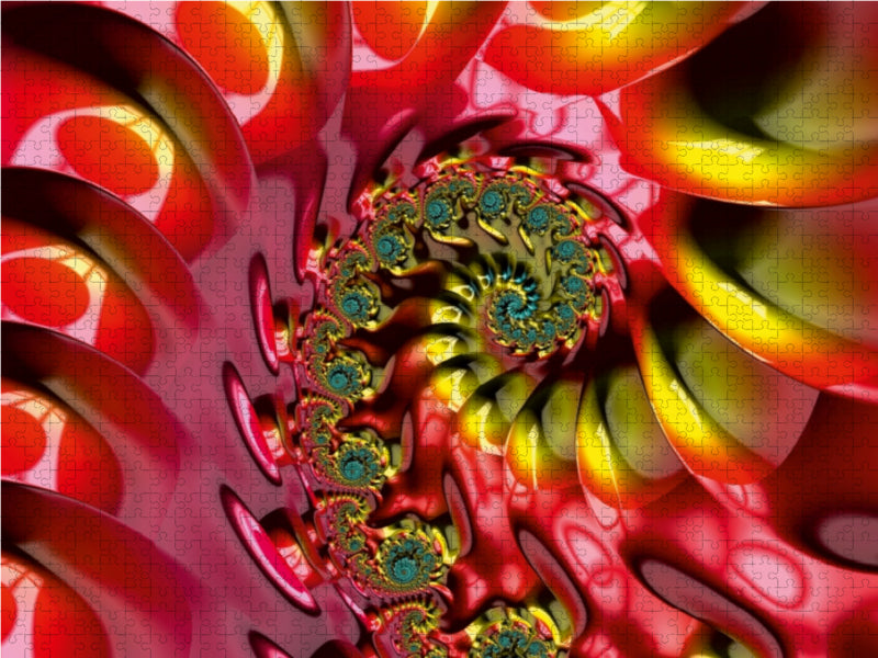 Red Lamellas Spiral - CALVENDO Foto-Puzzle - calvendoverlag 29.99