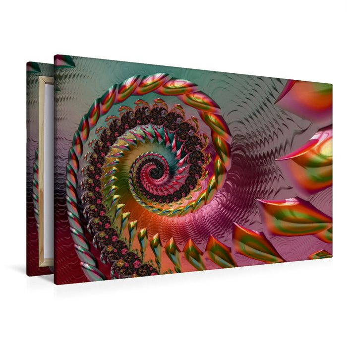 Premium Textil-Leinwand Premium Textil-Leinwand 120 cm x 80 cm quer Jolly Spiral Beauty