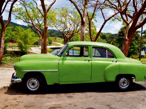 alte Schätzchen aus Kuba - Kuba Oldtimer - Cuba Cars - Grün - CALVENDO Foto-Puzzle - calvendoverlag 29.99