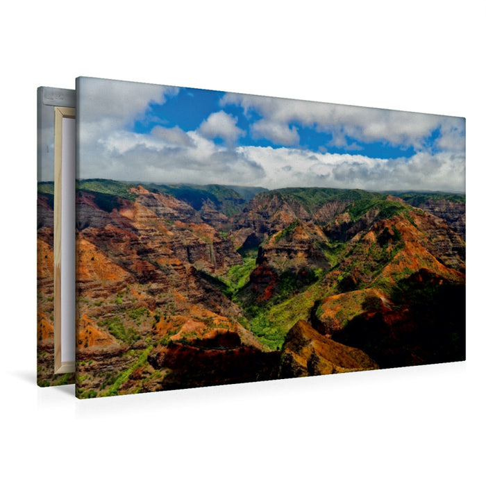 Toile textile haut de gamme Toile textile haut de gamme 120 cm x 80 cm à travers Waimea Canyon 