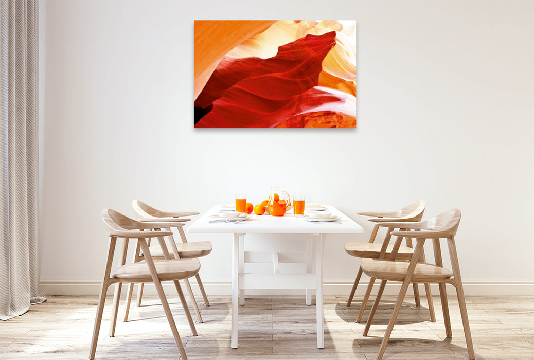 Premium Textil-Leinwand Premium Textil-Leinwand 120 cm x 80 cm quer Der Wolf vom Antelope Canyon