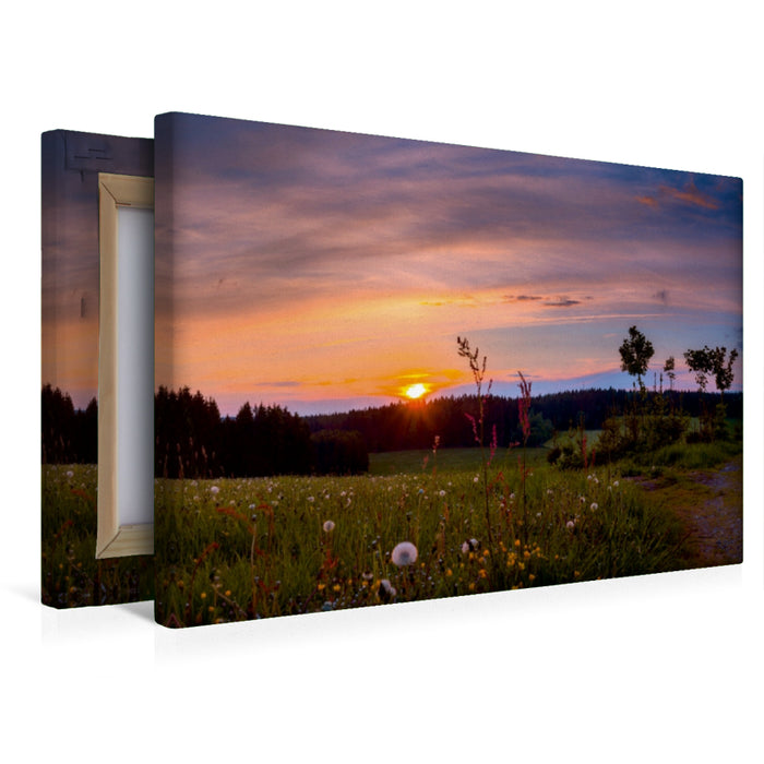 Premium Textil-Leinwand Premium Textil-Leinwand 45 cm x 30 cm quer Sonnenuntergang bei Annaberg