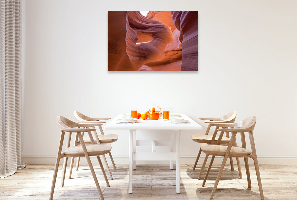 Premium Textil-Leinwand Premium Textil-Leinwand 120 cm x 80 cm quer Lower Antelope Canyon, Page AZ