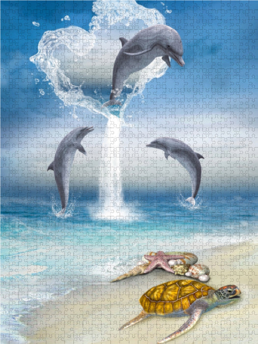 Das Herz der Delfine - CALVENDO Foto-Puzzle - calvendoverlag 29.99