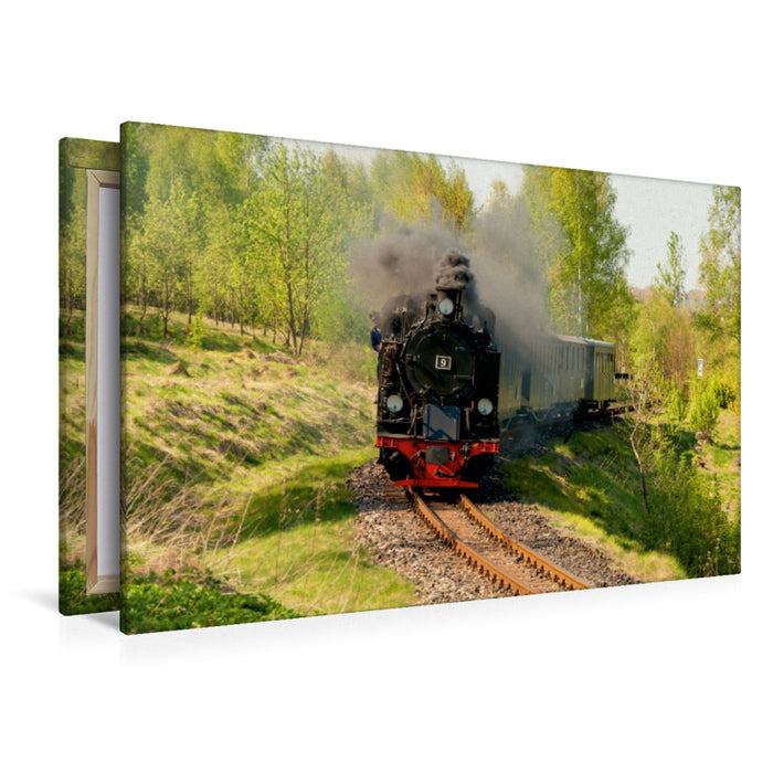 Premium Textil-Leinwand Premium Textil-Leinwand 120 cm x 80 cm quer Lok9 der Mansfelder Bergwerksbahn