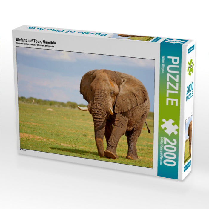 Elefant auf Tour, Namibia - CALVENDO Foto-Puzzle - calvendoverlag 29.99