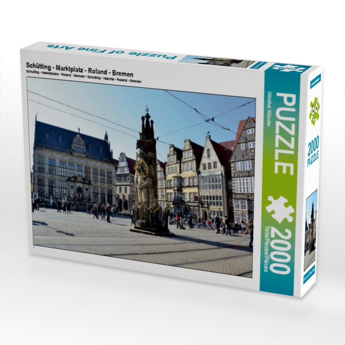 Schütting - Marktplatz - Roland - Bremen - CALVENDO Foto-Puzzle - calvendoverlag 39.99