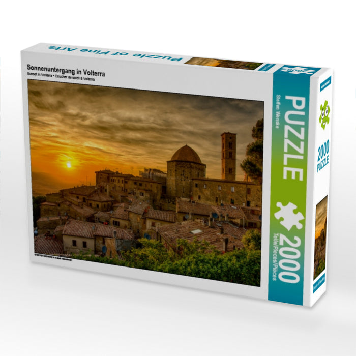 Sonnenuntergang in Volterra - CALVENDO Foto-Puzzle - calvendoverlag 39.99