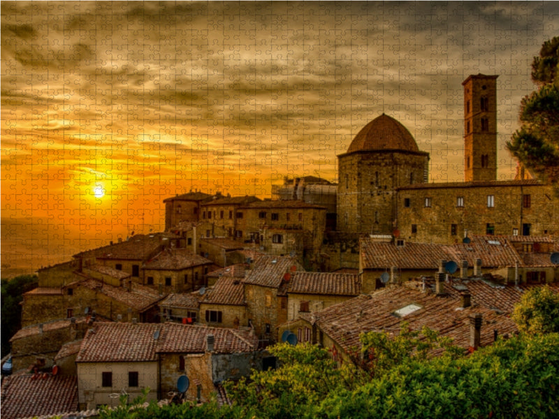 Sonnenuntergang in Volterra - CALVENDO Foto-Puzzle - calvendoverlag 39.99