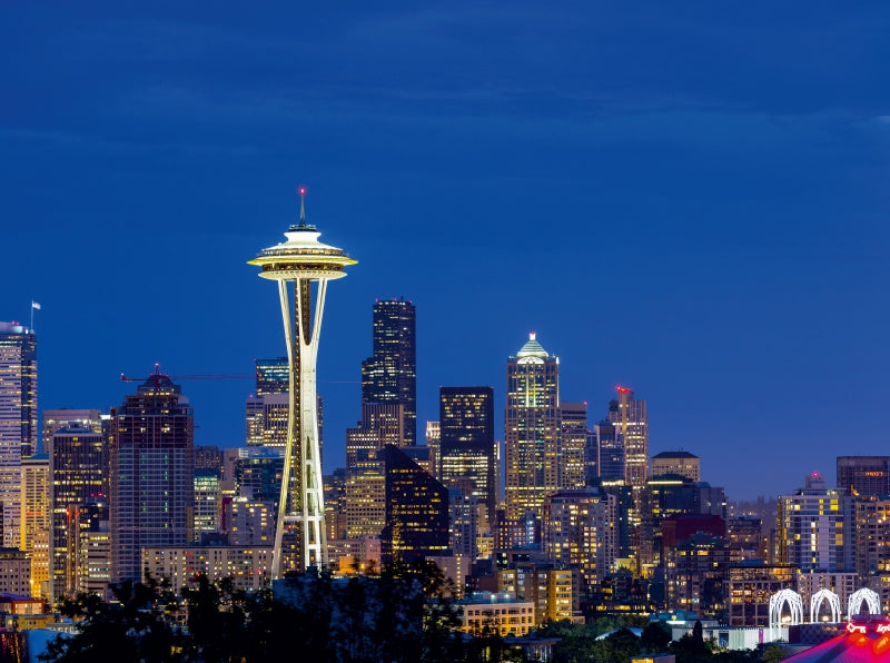 Seattle Skyline at Night - CALVENDO Foto-Puzzle - calvendoverlag 29.99