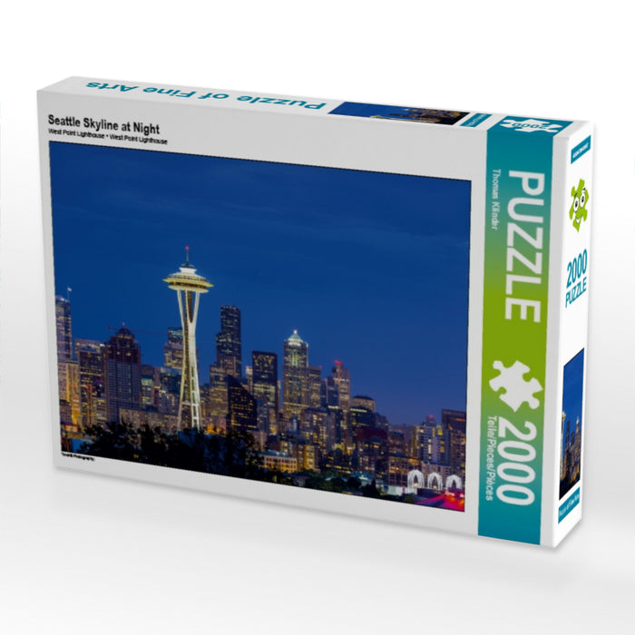 Seattle Skyline at Night - CALVENDO Foto-Puzzle - calvendoverlag 29.99