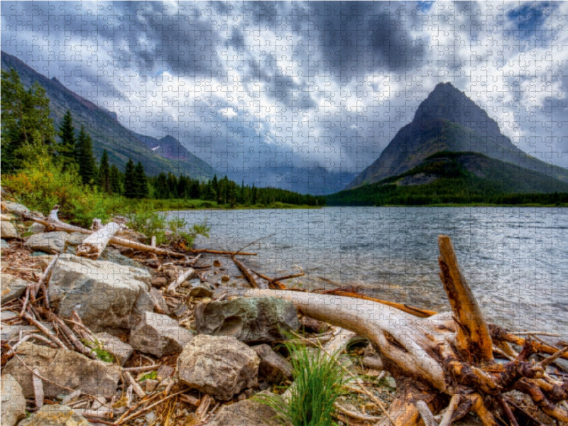 Swiftcurrent Lake 2000 Teile Puzzle quer - CALVENDO Foto-Puzzle'