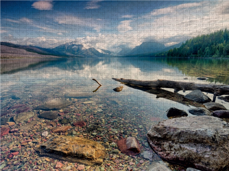 Lake McDonald - Glacier National Park Montana - USA - CALVENDO Foto-Puzzle - calvendoverlag 39.99