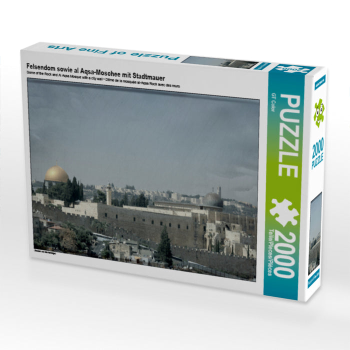 Felsendom sowie al Aqsa-Moschee mit Stadtmauer - CALVENDO Foto-Puzzle - calvendoverlag 39.99