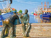Bronze-Figuren - Alt- und Jungfischer der Gebrüder Petersen - CALVENDO Foto-Puzzle - calvendoverlag 39.99