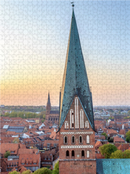 Blick über Lüneburg mit St. Johanniskirche - CALVENDO Foto-Puzzle - calvendoverlag 29.99