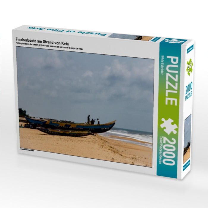 Fischerboote am Strand von Keta - CALVENDO Foto-Puzzle - calvendoverlag 39.99