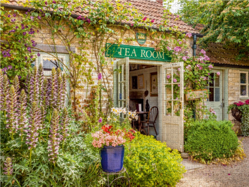Tea Room in Lacock in Wiltshire, England - CALVENDO Foto-Puzzle - calvendoverlag 39.99