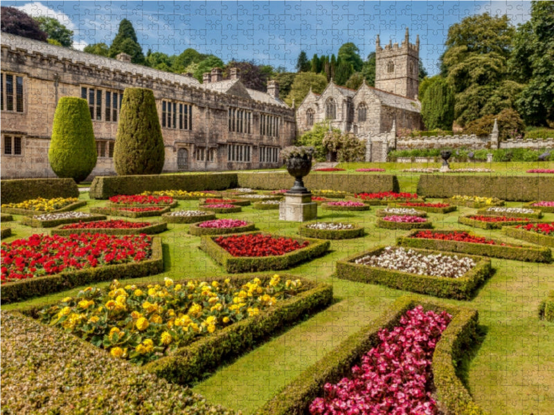 Garten vom Lanhydrock House bei Bodmin in Cornwall, England - CALVENDO Foto-Puzzle - calvendoverlag 39.99