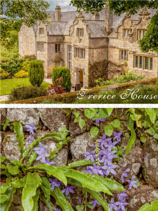 Garten und Herrenhaus Trerice House in Cornwall, England - CALVENDO Foto-Puzzle - calvendoverlag 39.99