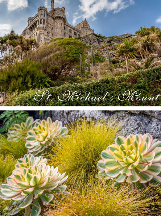 Die Gärten von St. Michael's Mount in Cornwall, England 2000 Teile Puzzle hoch - CALVENDO Foto-Puzzle'