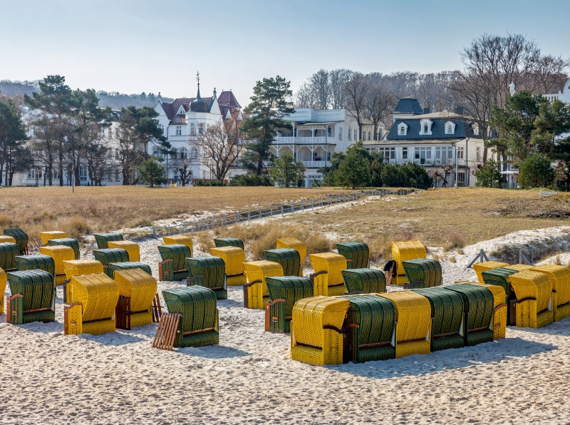 Bunte Strandkörbe in Binz auf Rügen - CALVENDO Foto-Puzzle - calvendoverlag 39.99