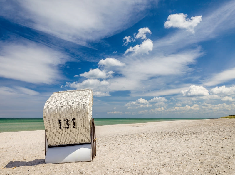 Einsamer Strandkorb am Strand auf Zingst - CALVENDO Foto-Puzzle - calvendoverlag 39.99