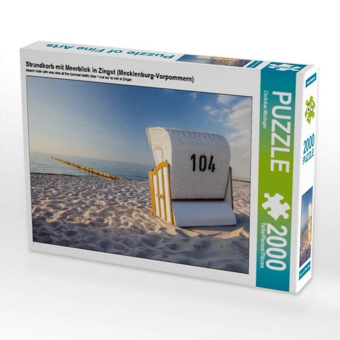 Strandkorb mit Meerblick in Zingst (Mecklenburg-Vorpommern) - CALVENDO Foto-Puzzle - calvendoverlag 39.99