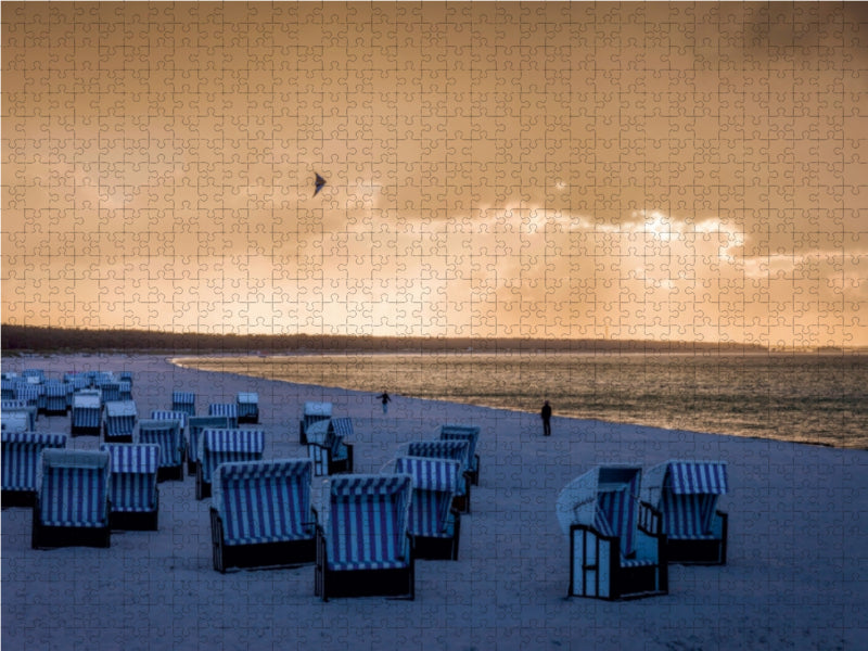 Herbstwinde am Strand auf Zingst (Mecklenburg-Vorpommern) - CALVENDO Foto-Puzzle - calvendoverlag 39.99