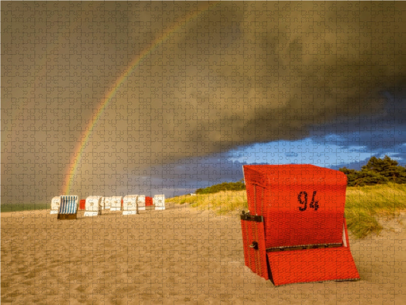 Das Ende des Regenbogens liegt am Strand - CALVENDO Foto-Puzzle - calvendoverlag 39.99