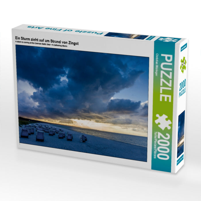 Ein Sturm zieht auf am Strand von Zingst - CALVENDO Foto-Puzzle - calvendoverlag 39.99