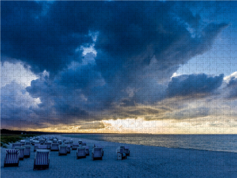 Ein Sturm zieht auf am Strand von Zingst - CALVENDO Foto-Puzzle - calvendoverlag 39.99