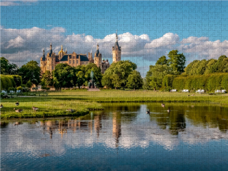 Schlosspark von Schwerin in Mecklenburg-Vorpommern - CALVENDO Foto-Puzzle - calvendoverlag 39.99