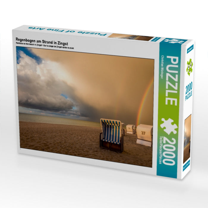 Regenbogen am Strand in Zingst - CALVENDO Foto-Puzzle - calvendoverlag 39.99